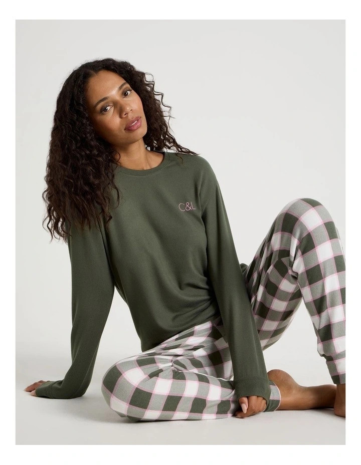 Chloe & LolaCosy Supersoft Long Sleeve Top in Olive | Myer