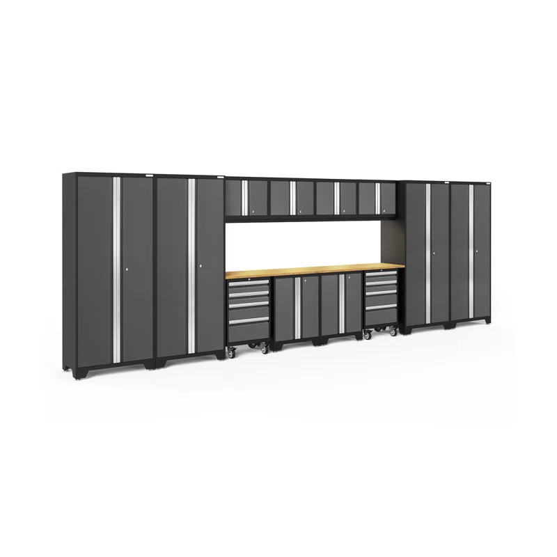 Bold Series 14 Pieces 76.75" H x 216" W x 18" D Garage Storage Cabinet Set | Wayfair North America