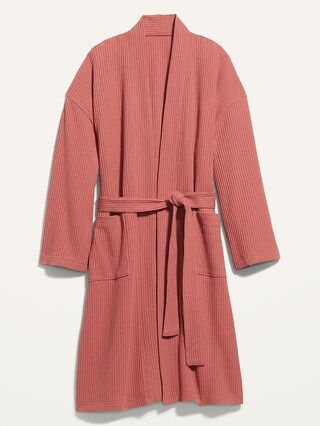 Oversized Waffle-Knit Tie-Belt Robe for Women | Old Navy (US)