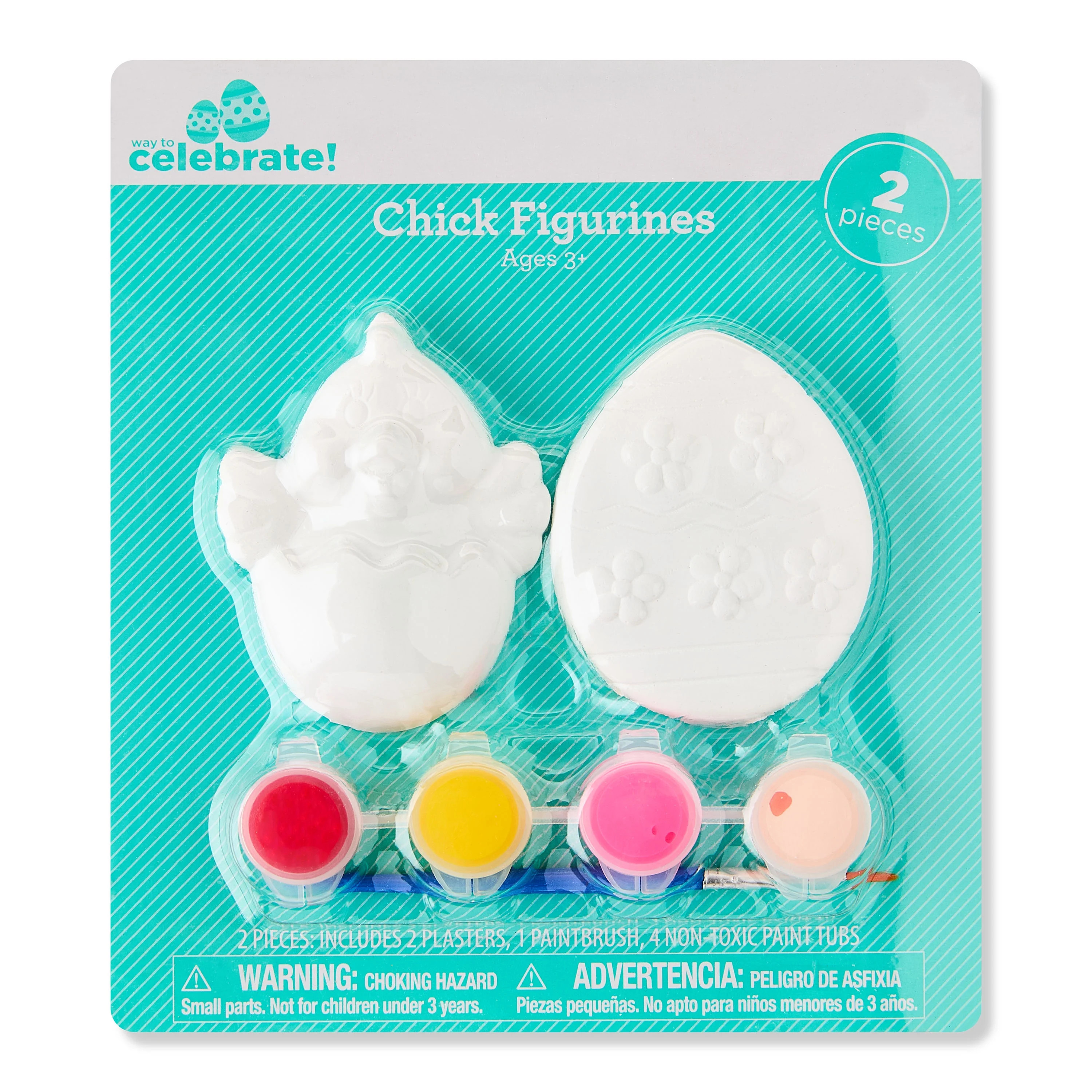 Paint Your Own Chick and Egg Figurines, Easter by Way To Celebrate | Walmart (US)