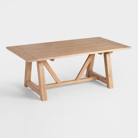 Wood Farmhouse Leona Extension Dining Table | World Market
