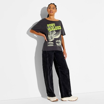 Women's Post Malone Tour Short Sleeve Graphic T-Shirt - Black S | Target