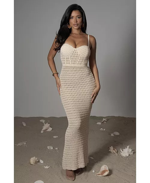 Women's Deep Sea Crochet Maxi Dress | Macy's
