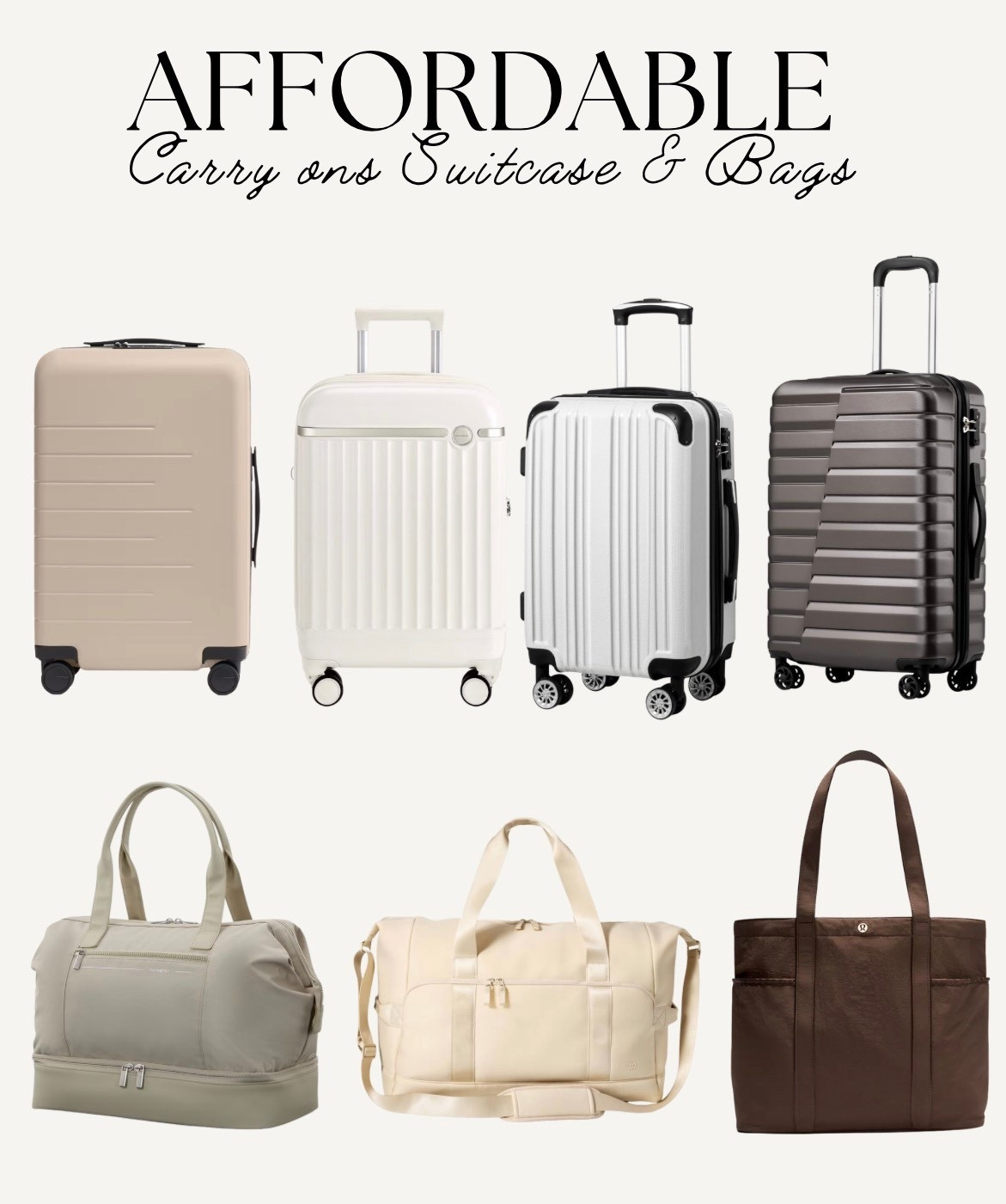 Affordable carry on suitcase &Bags

#LTKBags #LTKSeasonal #LTKTravel