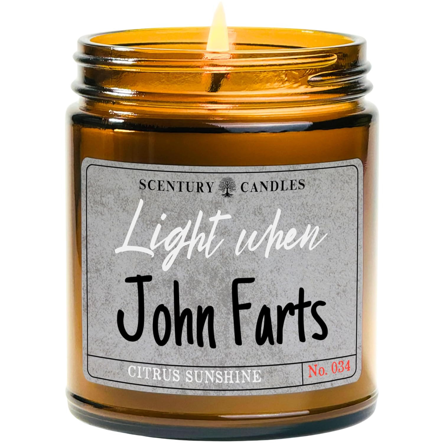 PERSONALIZED Light When Farts Candle, 21 Scents to Choose From, Add Your Name, 9 Ounce Soy Candle... | Amazon (US)