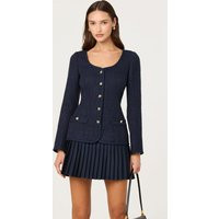 ASTR the Label | Malorie Mixed Media Mini Dress in Navy | Size S | ASTR The Label (US)