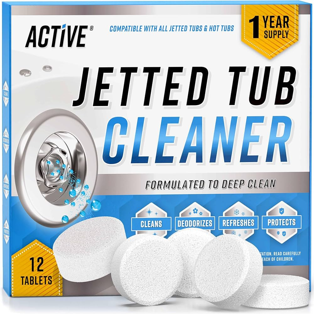 Jetted Tub Cleaner Bathtub Tabs - 12 ACTIVE Cleaning Tablets, Compatible with Whirlpool & Spa Bat... | Amazon (US)