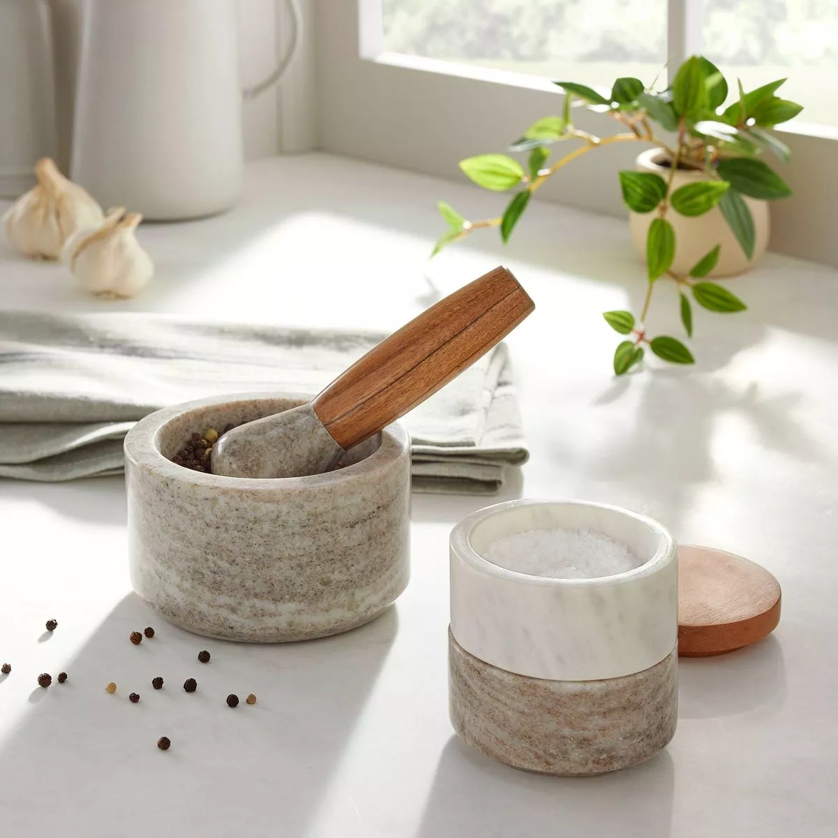 Stoneware Flour Canister with Wood … curated on LTK