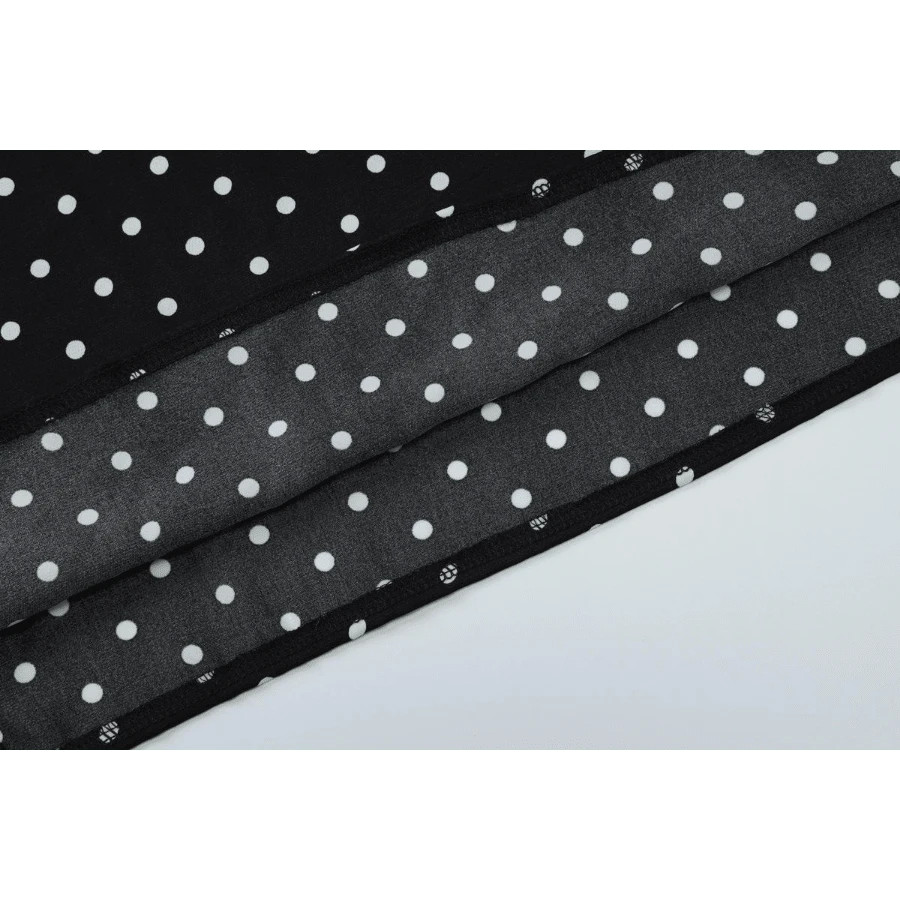 CorpoShui Polka Dot V-Neck Long Dress Women Elegant Scarf Ribbon Backless Halter Long Dress Vinta... | SHEIN