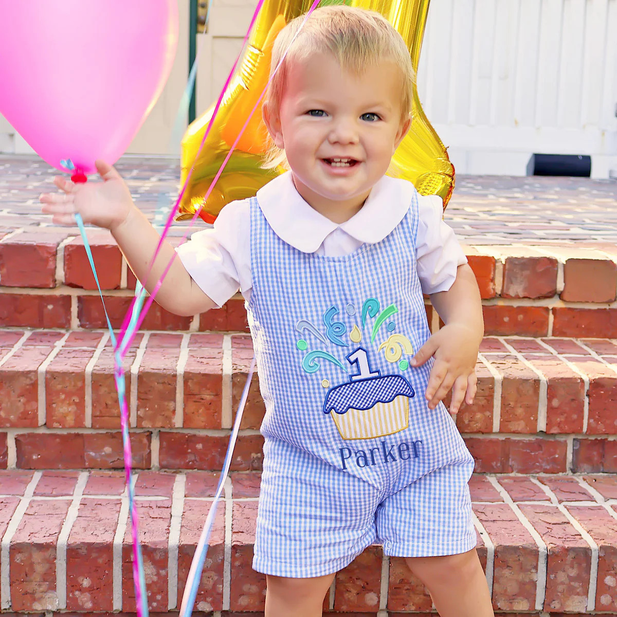First Birthday Cupcake Applique Jon Jon | Classic Whimsy