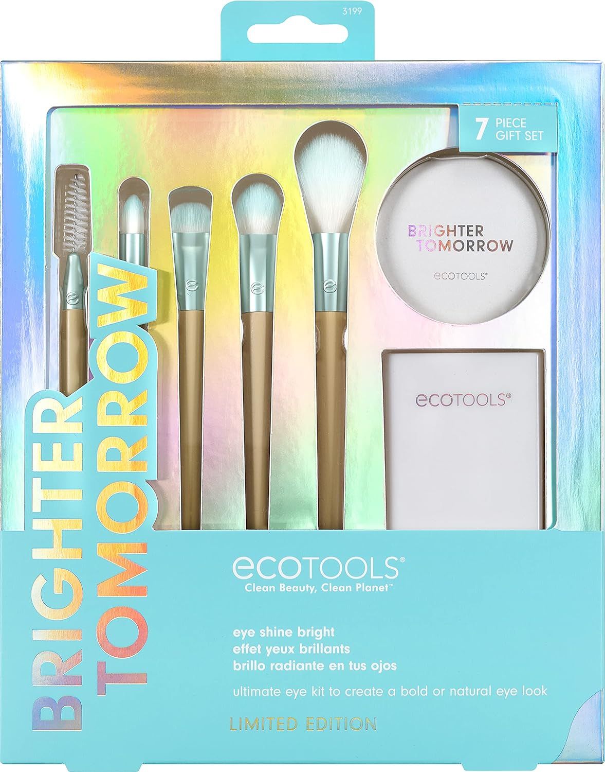 EcoTools Limited Edition Eye Shine Bright Makeup Brush Set, Holiday Gift Set, 7 Piece Set | Amazon (US)