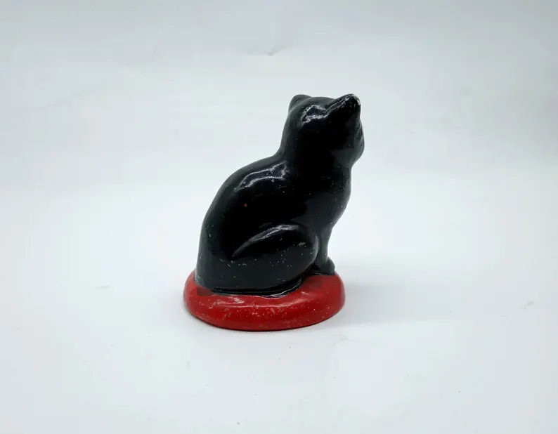 Black Cat Green Eyes Scary Hand Painted Chalkware Souvenir From Coleraine, Northern Ireland Antiq... | Etsy (US)