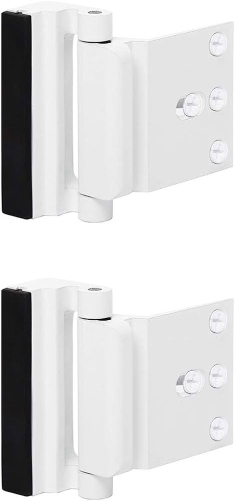 2 Pack Door Reinforcement Locks with 8 Screws, Home Security Door Lock for Toddler, Childproof Do... | Amazon (US)