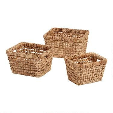 Natural Hyacinth Piper Utility Basket | World Market