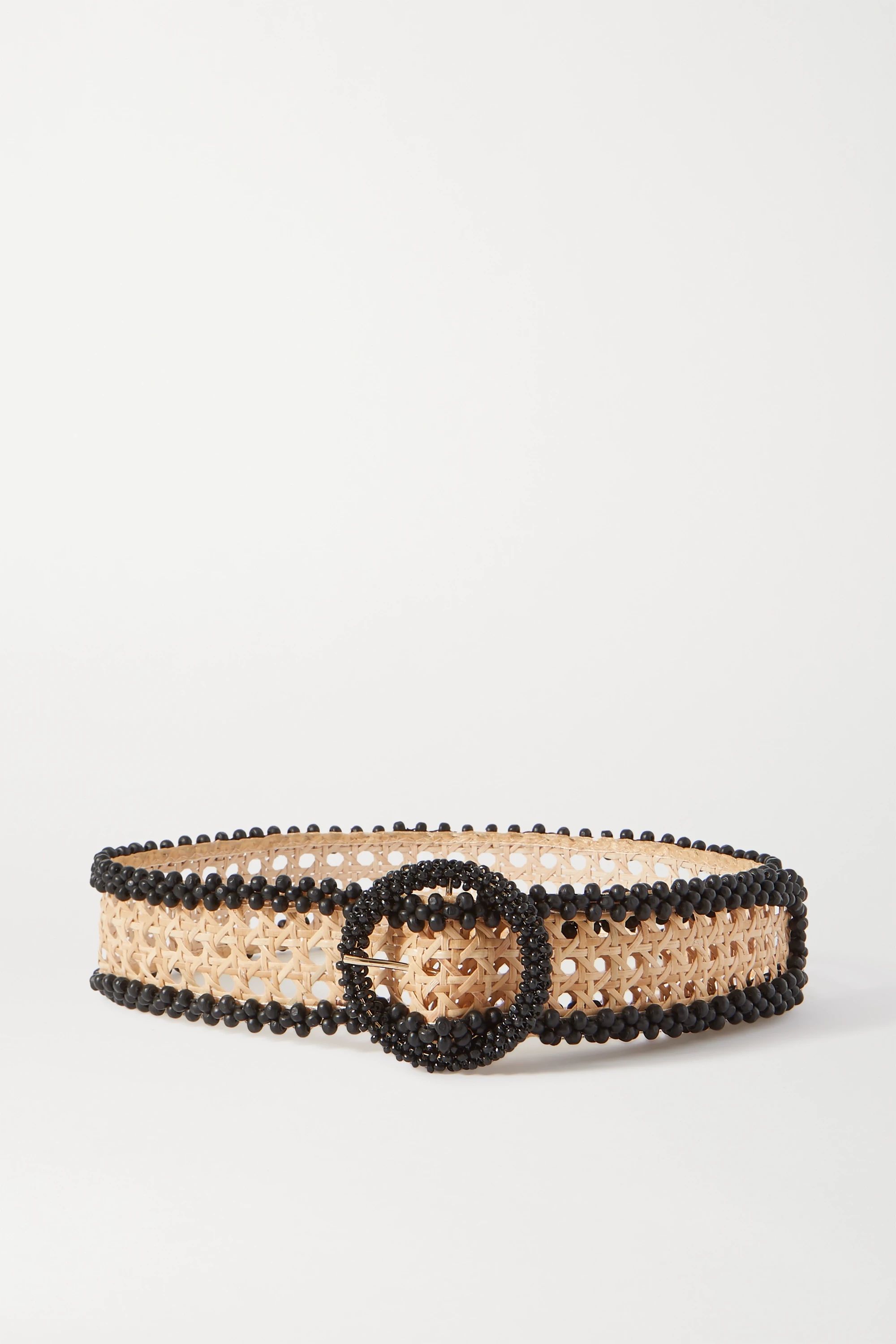 Mamba bead-embellished wicker waist belt | NET-A-PORTER (US)