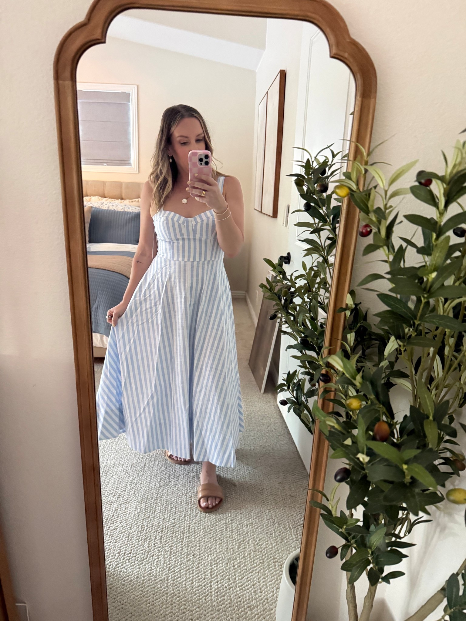 This is the most perfect linen maxi dress. It has a lightweight but structured fit, pockets and adjustable straps. Wearing size small

#LTKSpringSale