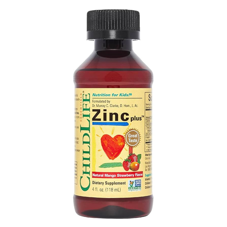 CHILDLIFE ESSENTIALS Liquid Zinc Plus for Kids & Toddler - Liquid Supplement Drops, Zinc Gluconat... | Amazon (US)