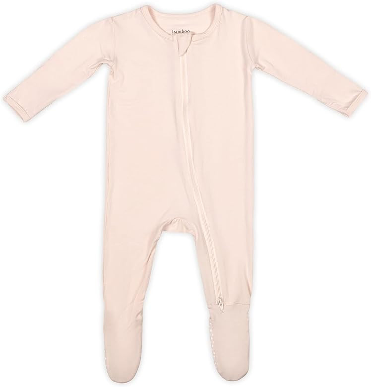 Bamboo Little Soft Baby Bamboo Footie Pajamas, Zipper Closure, 0-24 Months | Amazon (US)