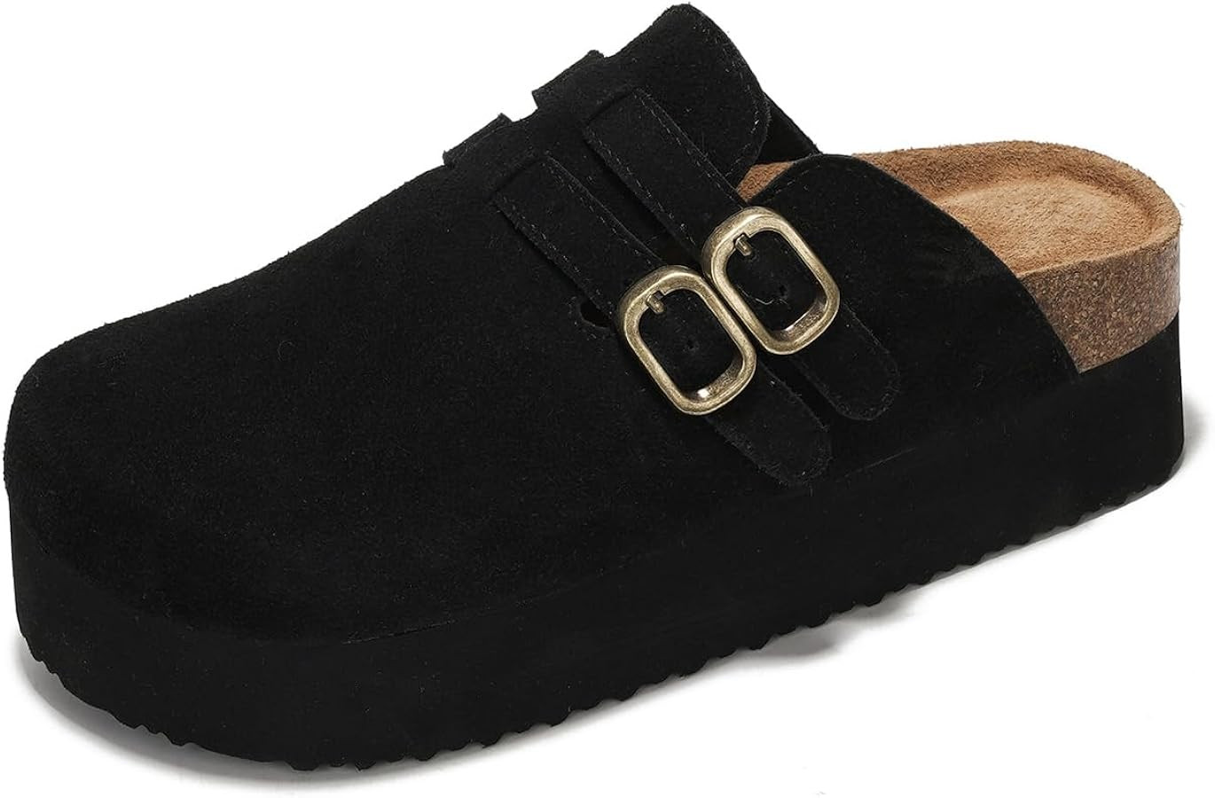 Project Cloud 100% Genuine Leather Womens Sandals Boston Clogs - Wedges & Platform Sandals Women ... | Amazon (US)