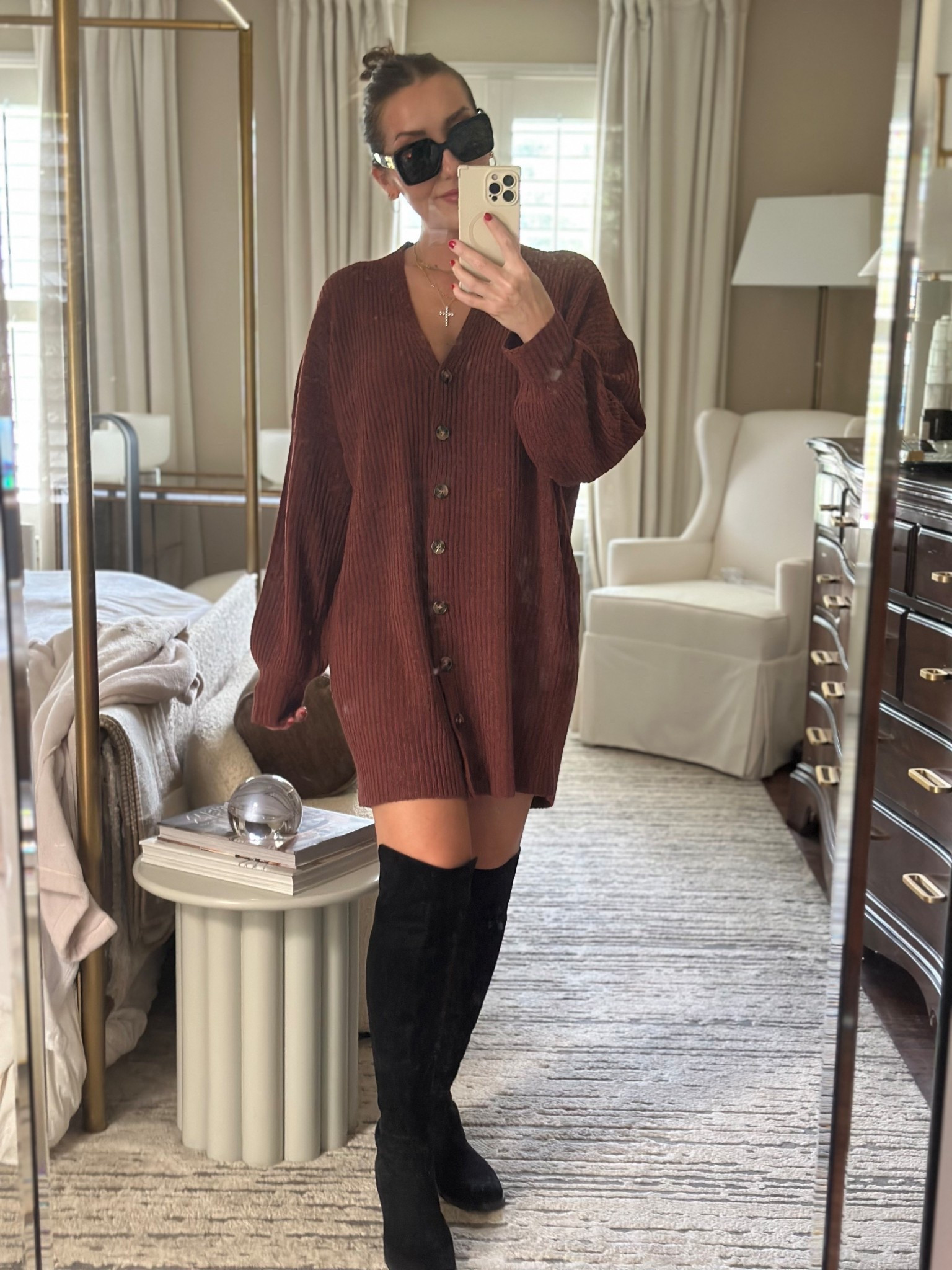 My fav sweater dress on sale! So versatile. Also is the perfect button down cardigan
Medium 

#LTKStyleTip #LTKSaleAlert