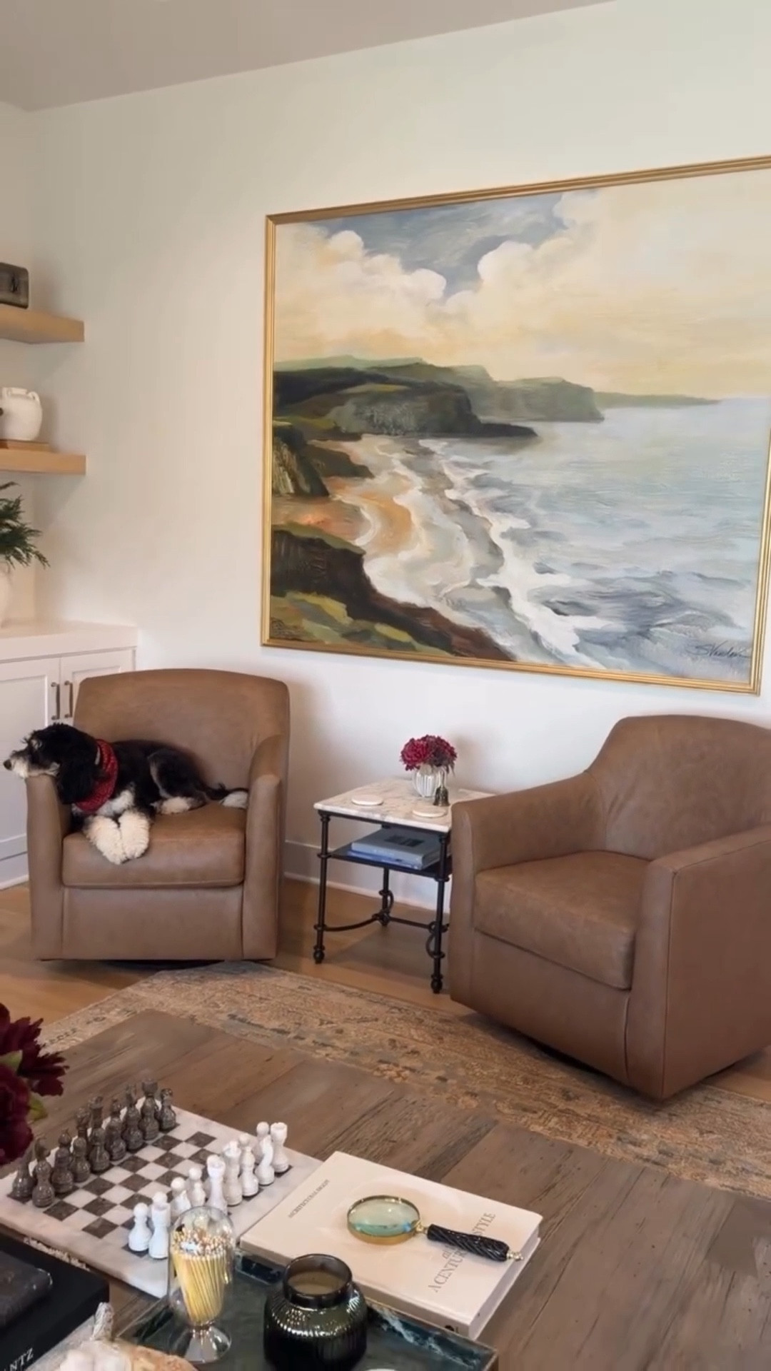 From blank wall to coastal dream 🌊
This ocean mural changed the entire mood of our living room—calm, elevated, and timeless.

Wall mural is from @wallism_com Easy install and great quality! Love that you can custom order the size you need for your project. Be sure to check them out!

Sharing items you can use to spruce up your living room.
Comment SHOP below to receive a DM with the link to this post on my LTK ⬇ https://liketk.it/5MzAT 
#wallmural #timelesshome #livingroomstyle