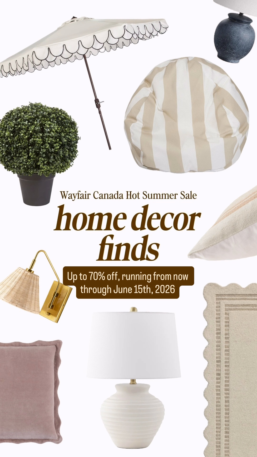 You know I LOVE a good sale and Wayfair Canada is bringing the deals during their Hot Summer Sale, on now until June 15, 2026, with up to 70% off all things home.

I’m rounding up some of my favourite home decor deals, including lamps, outdoor décor, area rugs, rug runners, light fixtures and more! 

@wayfaircanada #WayfairCAPartner #WayfairCAHome 


#LTKSeasonal #LTKSaleAlert #LTKHome
