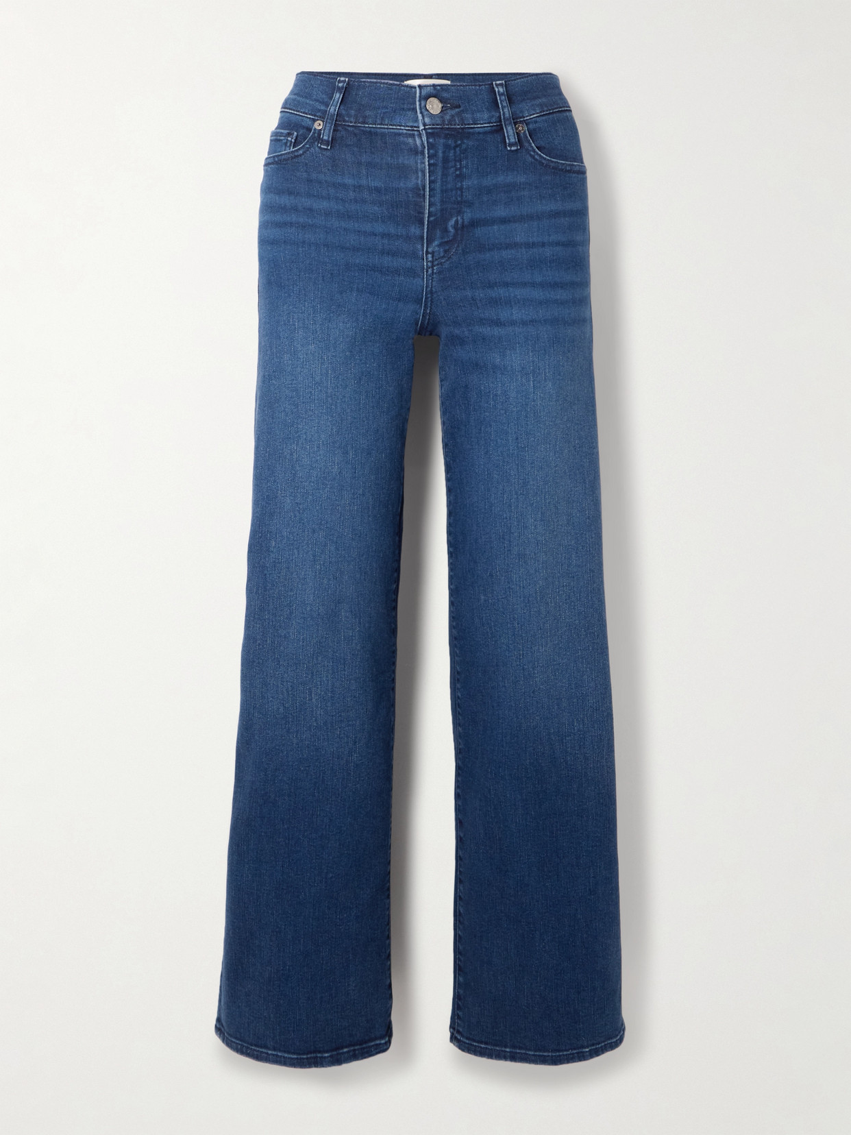 FRAME - Le Slim Palazzo Mid-rise Straight-leg Jeans - Blue | NET-A-PORTER (US)