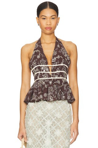 SIEDRES Minila Top in Brown from Revolve.com | Revolve Clothing (Global)