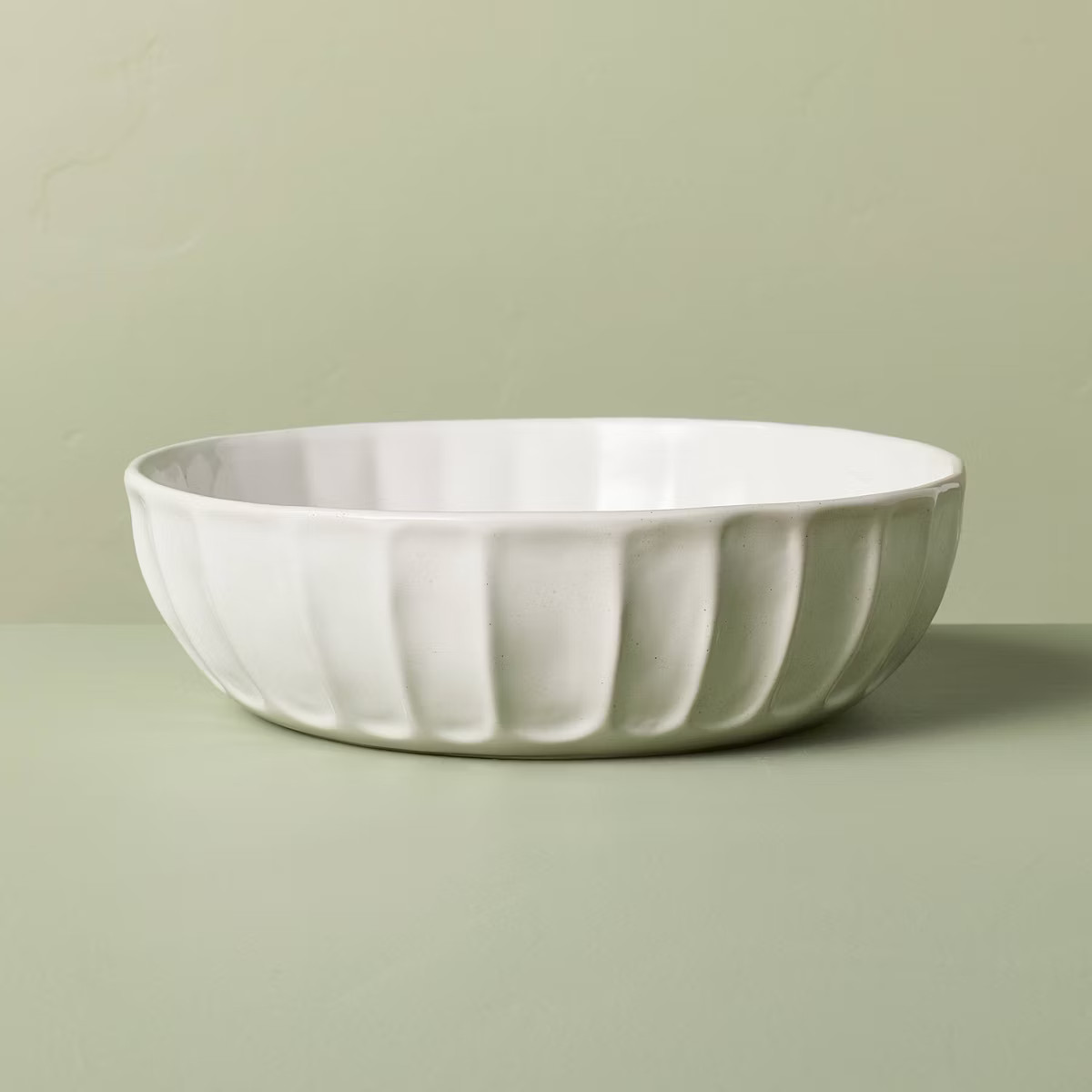 42 fl oz Large Stoneware Serving Bowl Sour Cream - Hearth & Hand™ with Magnolia | Target