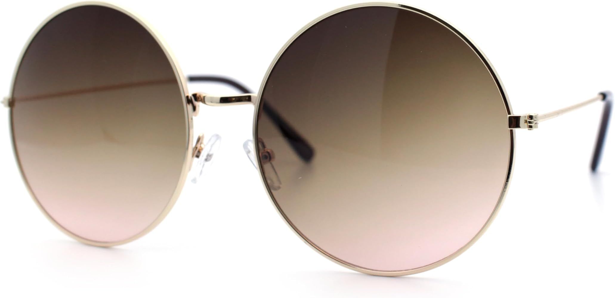 Classic Oversize Joplin Style Hippie Round Circle Lens Sunglasses | Amazon (US)