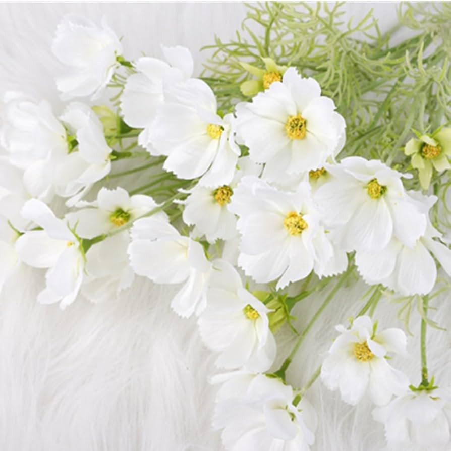 6 Pcs Artificial Fake Flowers Plants Cosmos Silk Flower Arrangements Wedding Bouquets Decorations... | Amazon (US)