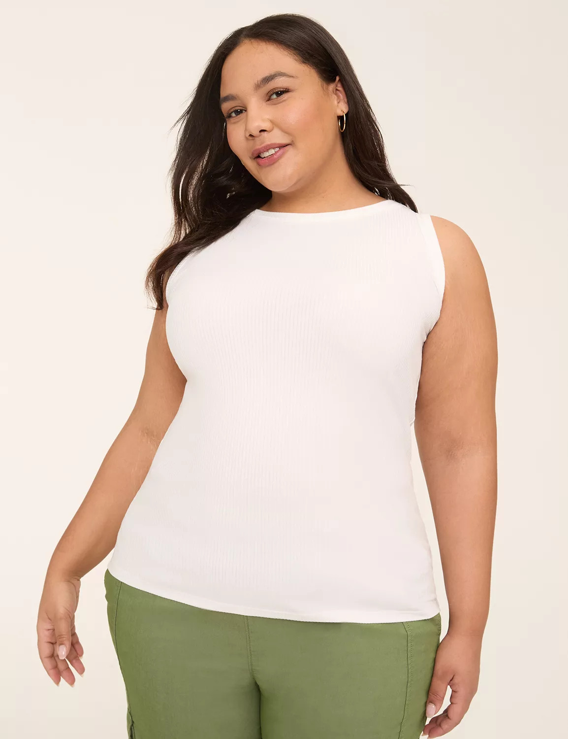 High-Neck Rib Tank | LaneBryant | Lane Bryant (US)