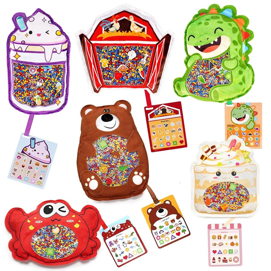 Joyreal Hide and Seek Busy Bag- 3 Pack Seek and Find Hidden Object Game, Sensory Hidden Object | Amazon (US)
