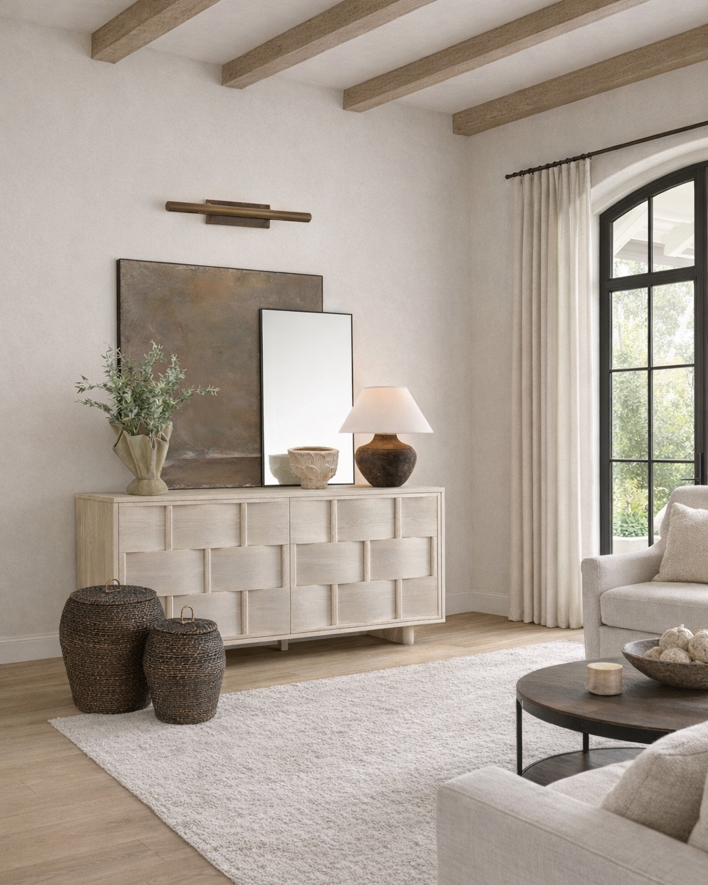 The prettiest modern organic home finds that are beautiful and functional. I love the woven texture of this sideboard. It's perfect for a living space, home office, media room, etc! Perfect storage for games, supplies, blankets, & more! 

#LTKHome