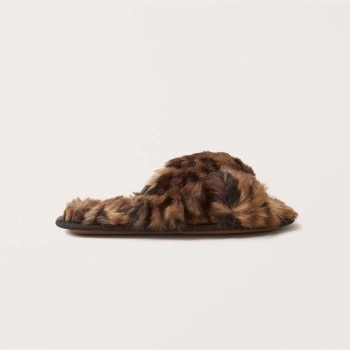 Faux Fur Slide Slippers | Abercrombie & Fitch (US)