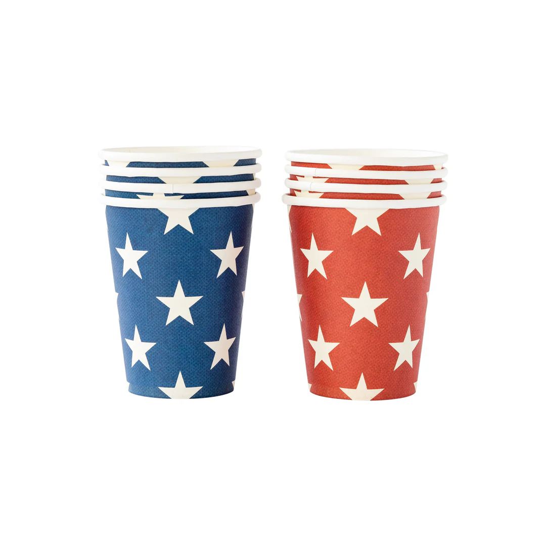 Red and Blue Star Paper Cups | My Mind's Eye