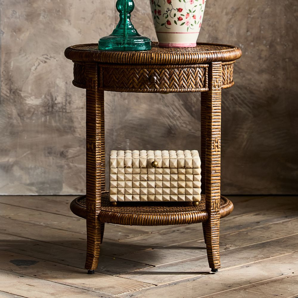Rattan Round Side Table | GreenRow