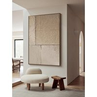 Earth Tone Waibi Sabi Wall Art Brown Textured Painting On Canvas Beige Decor Artwork | Etsy (US)