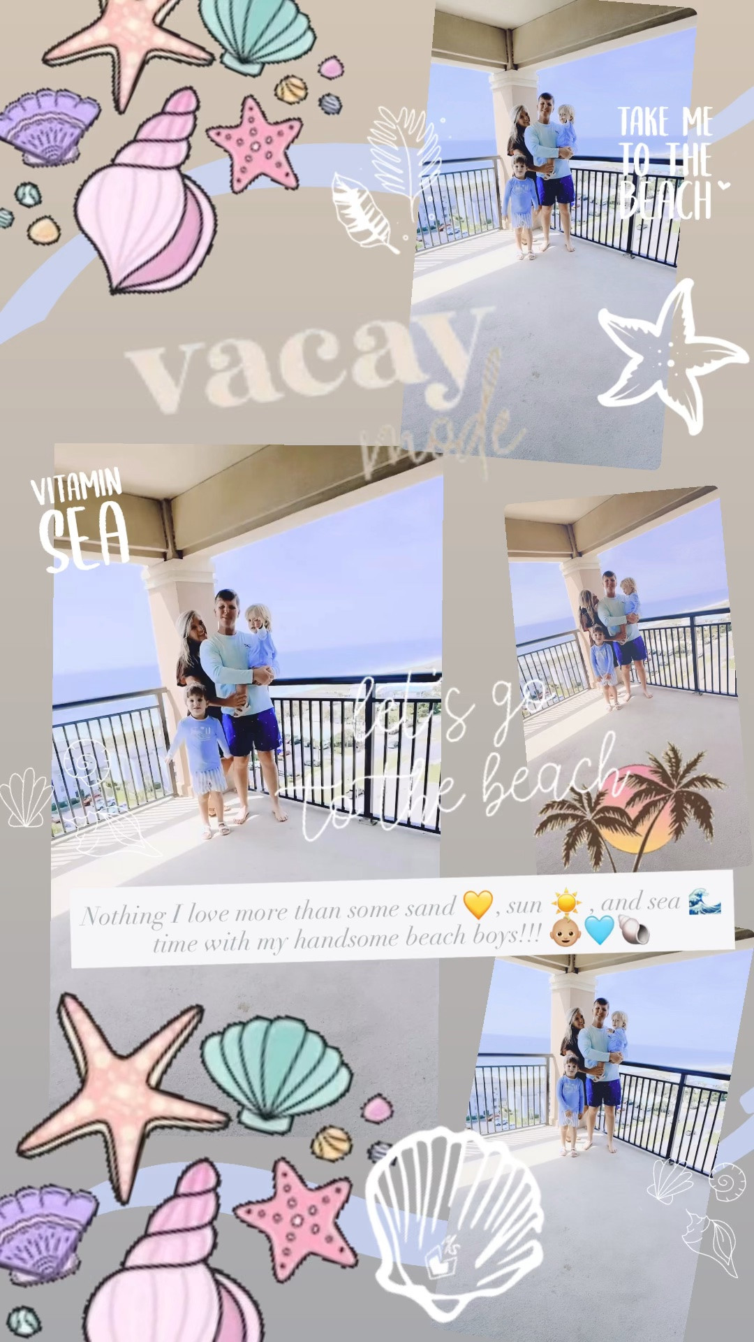 Nothing I love more than some sand 💛, sun ☀️ , and sea 🌊 time with my handsome beach boys!!! 👶🏼🩵🐚