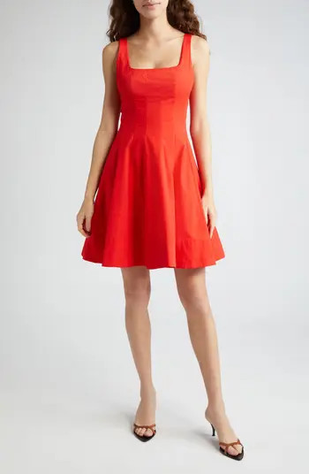 Wells Stretch Poplin Fit & Flare Dress | Nordstrom