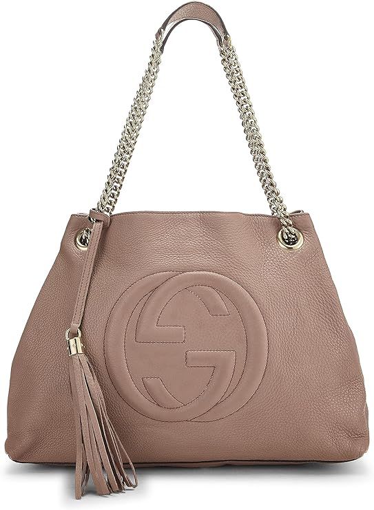 Amazon.com: Gucci, Pre-Loved Pink Leather Soho Chain Tote, Pink : Luxury Stores | Amazon (US)