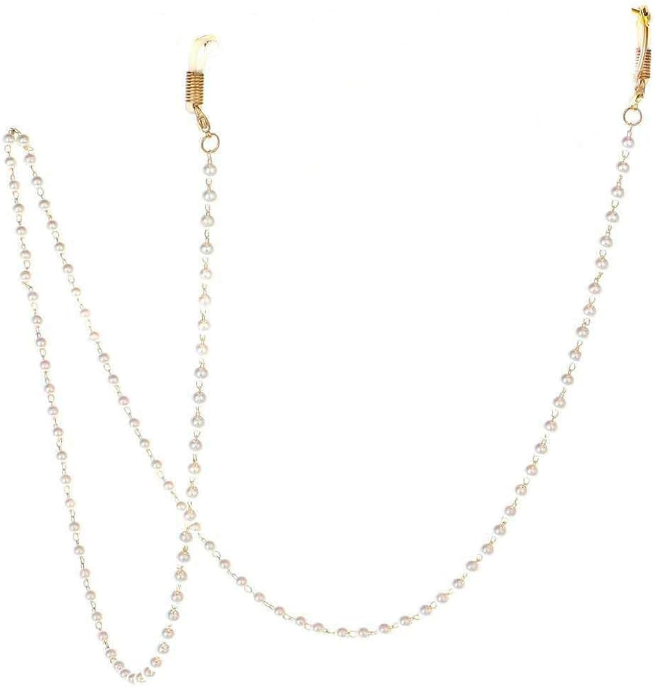 Guqqeuc Pearl Glasses Eyeglasses Chain for Women Beaded Sunglasses Chains Pearl Eyewear Chain Hol... | Amazon (US)