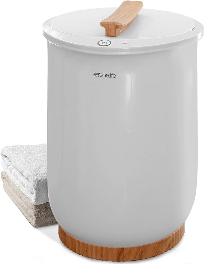 SereneLife Bucket Towel Warmers, White Large Towel Warmer for Spa and Bathroom, Luxury Towel Heat... | Amazon (US)