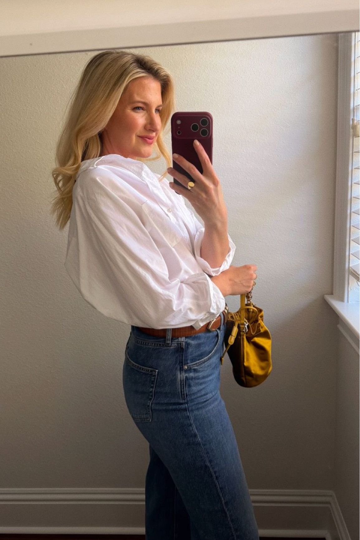 classic white button-down is my favorite look 🤍

#LTKgrwm #LTKmomlife #LTKootd