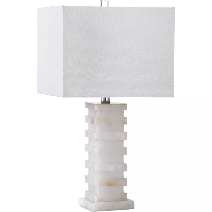 24.5" Cinder Table Lamp White Alabaster (Includes CFL Light Bulb) - Safavieh | Target