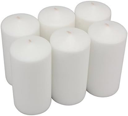 Stonebriar Tall 3x6 Inch Unscented Pillar Candles,White, 6 count | Amazon (US)