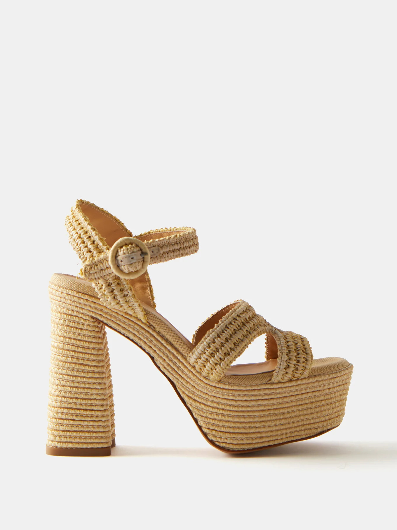Adriana 110 raffia-woven platform sandals | Castañer | Matches (US)