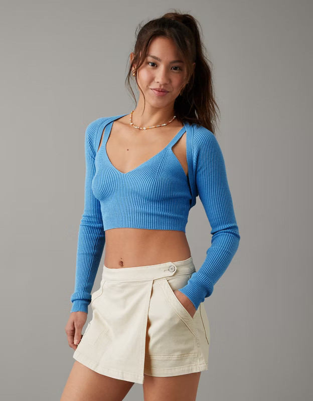 AE High-Waisted Mini Skort | American Eagle Outfitters (US & CA)