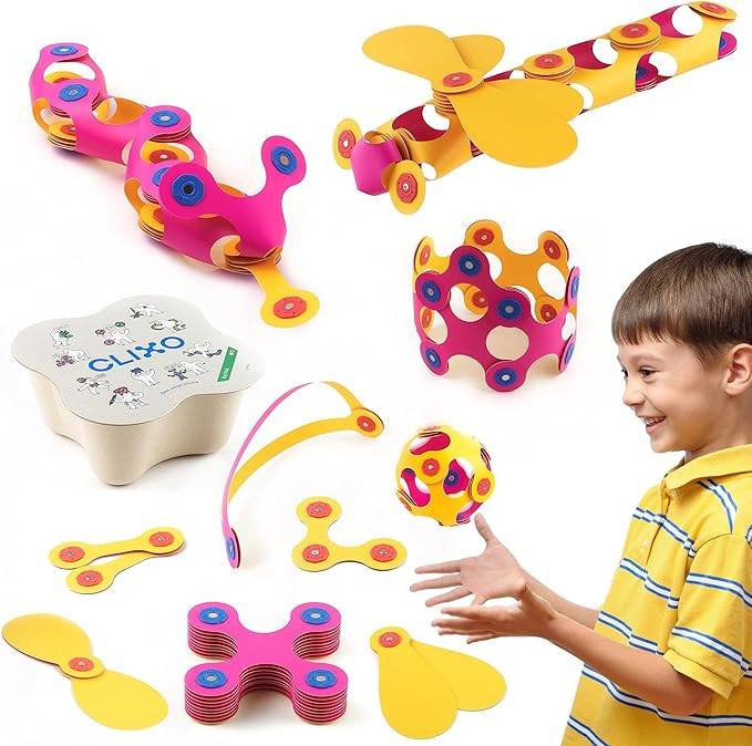 Clixo Itsy Magnetic Toy for Kids - Flexible, Durable, Imagination-Boosting Magnet Building Toy. A... | Amazon (US)
