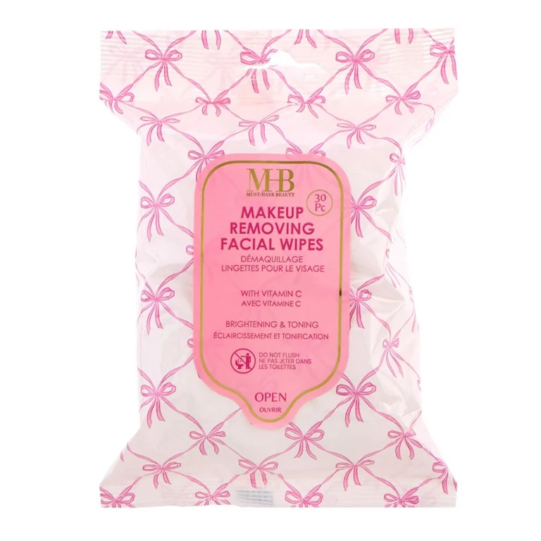 MHB 30 Pack Makeup Removing Facial Wipes, Gentle Cleansing Cloths for Face and Eyes | Walmart (US)